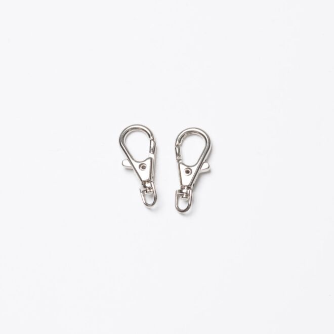 4mm Karabinerhaken silber (2 Stück)