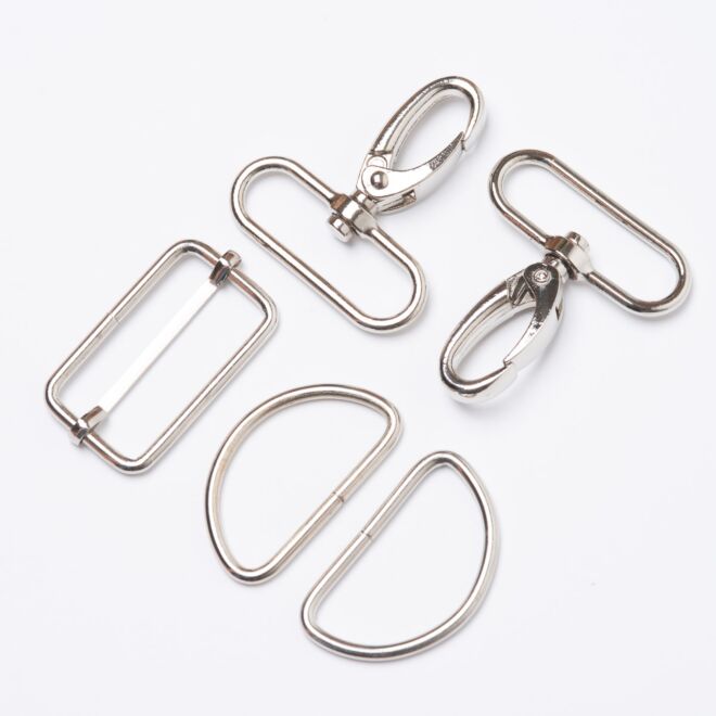 40mm Taschenzubehör-Set silber