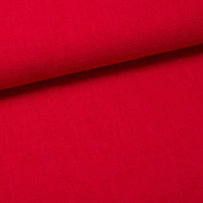 Stonewashed Leinen rot