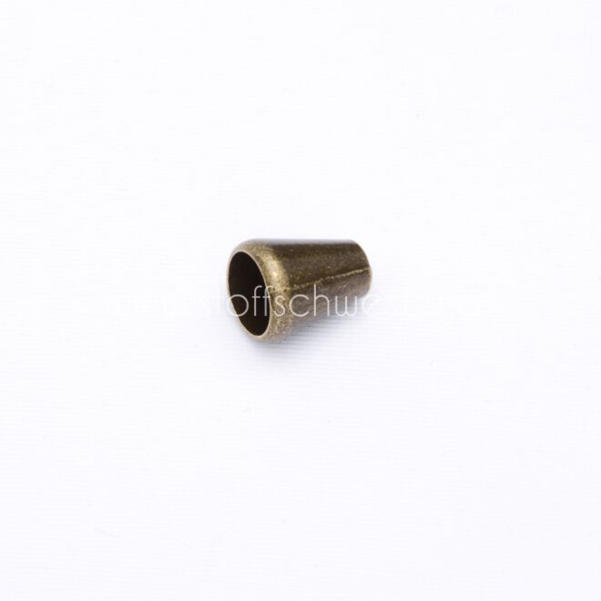 6mm Kordelende "Kegel" altmessing
