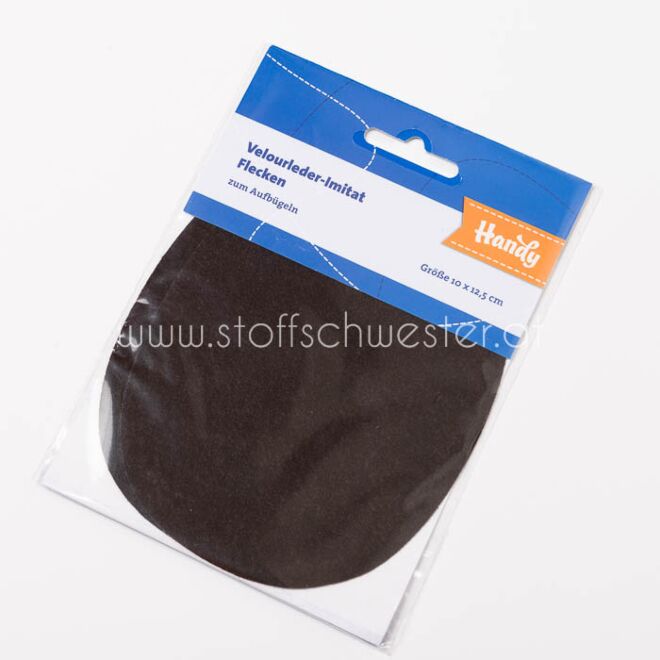 Stoffschwester Flicken Velourleder-Imitat schwarz