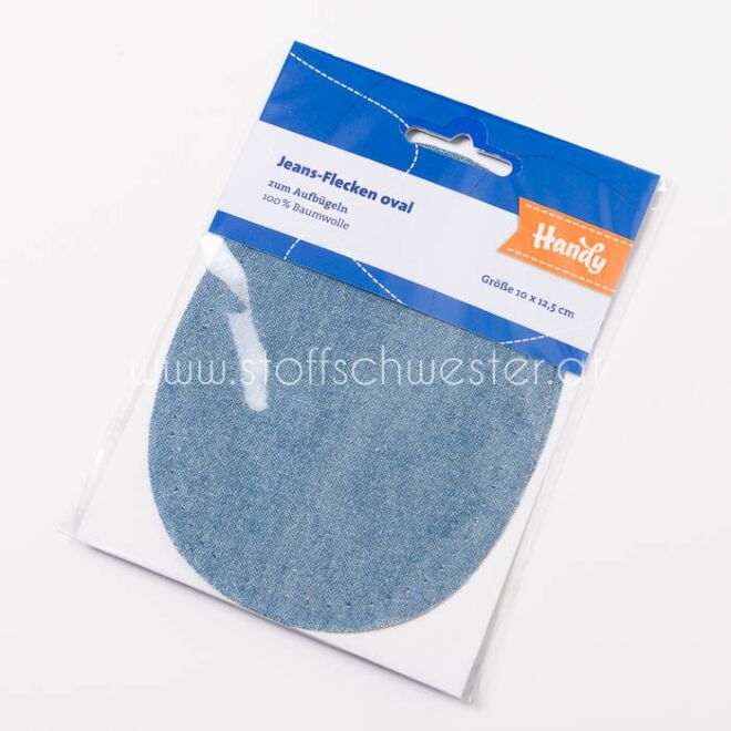 Stoffschwesters Flicken Jeans hellblau