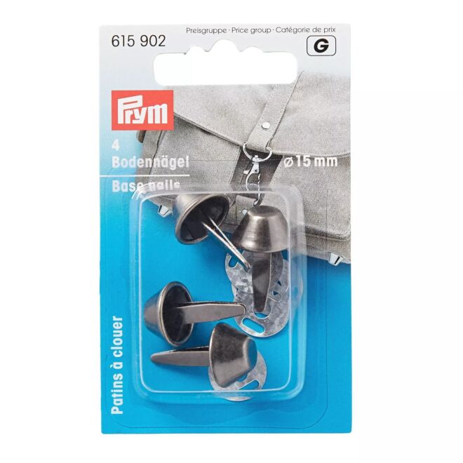 Prym Bodennägel für Taschen 15mm, altsilber