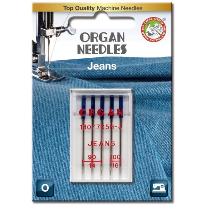 Organ Nähmaschinennadeln "Jeans Sortiment 90-100" (Blister Pack)