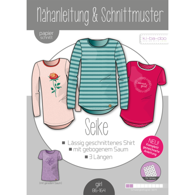 Papierschnittmuster "Shirt Seike Kinder" (Gr. 80-164)
