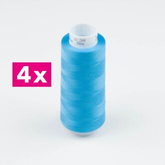Amann-Mettler Trojalock Overlockgarn No. 120, 4x 2500m/gleiche Farbe - Farbe lichtblau