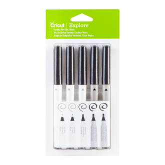 Cricut Explore/Maker Multi-Size Pen Set 5-pack (Schwarz)