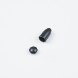 3mm Kordelende Kegel 2-teilig schwarz