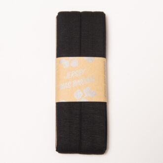 20mm Jersey-Schrägband schwarz (3 Meter)