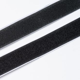 20cm selbstklebender Klettverschluss-Streifen schwarz