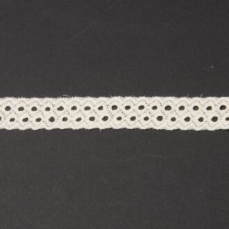 15mm Spitzenband Baumwolle Kreise offwhite